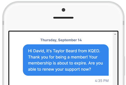 Mobile screenshot with text notification of membership expiration.