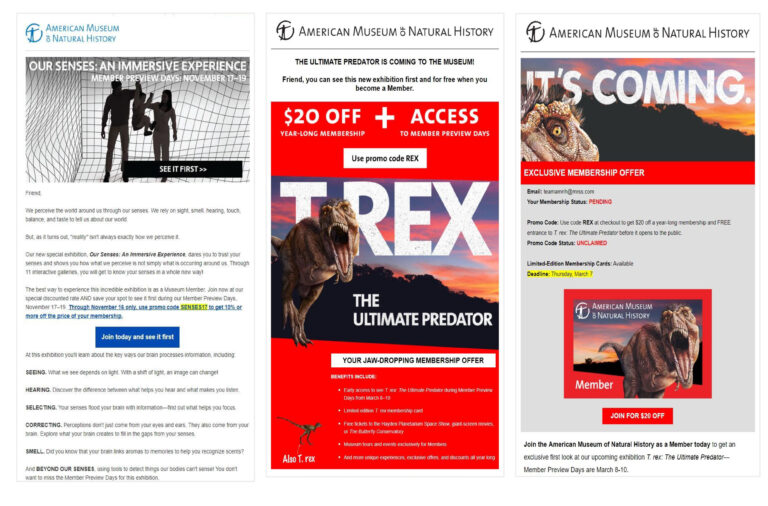 Case Study American Museum of Natural History - T. Rex Campaign Example 1